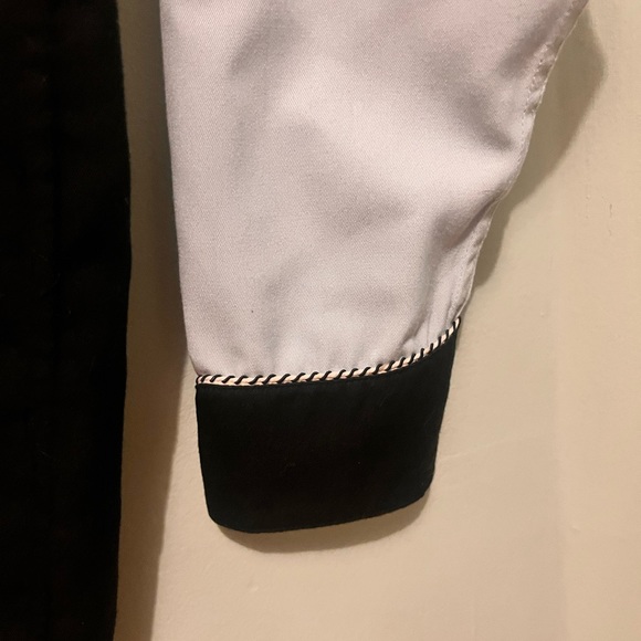 Panhandle Slim - Men’s Medium - Pearl Snap Western Wear Shirt - Black & White - - Picture 15 of 16